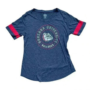 Gonzaga University Bulldogs Ringer T-Shirt Women's S Rivalry Threads Fitted